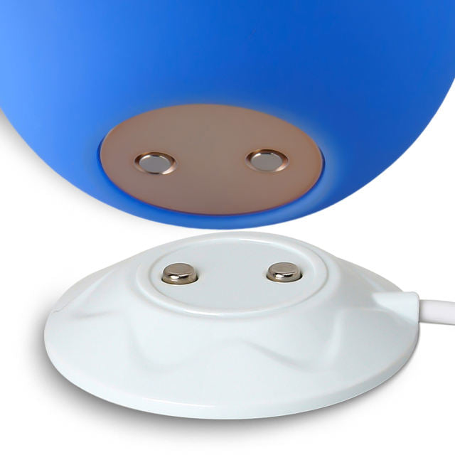Glow-in-the-Dark 10-Function Blue Silicone Rechargeable Clitoral Sucking Rose Sex Toy