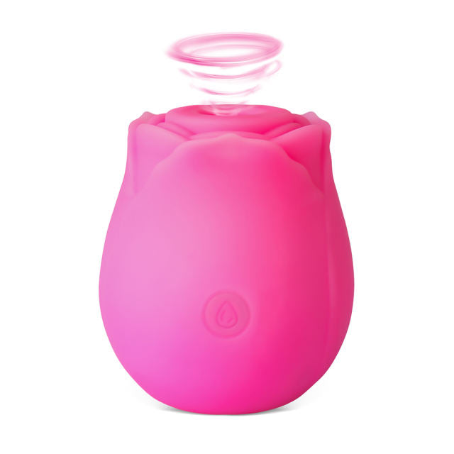 Glow-in-the-Dark 10-Function Blue Silicone Rechargeable Clitoral Sucking Rose Sex Toy