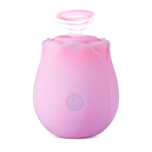 Glow-in-the-Dark 10-Function Blue Silicone Rechargeable Clitoral Sucking Rose Sex Toy