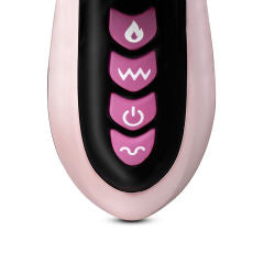 Light Brown 10 Functions Silicone Rechargeable Thrusting Dildo Vibrator with Tongue and Heating Function