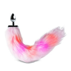 17.7'' Tail Butt Plug with Pink Color Light