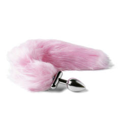 17.7'' Tail Butt Plug with Pink Color Light