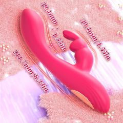 10-Speed Magenta Rechargeable Waterproof Silicone Rabbit Vibrator