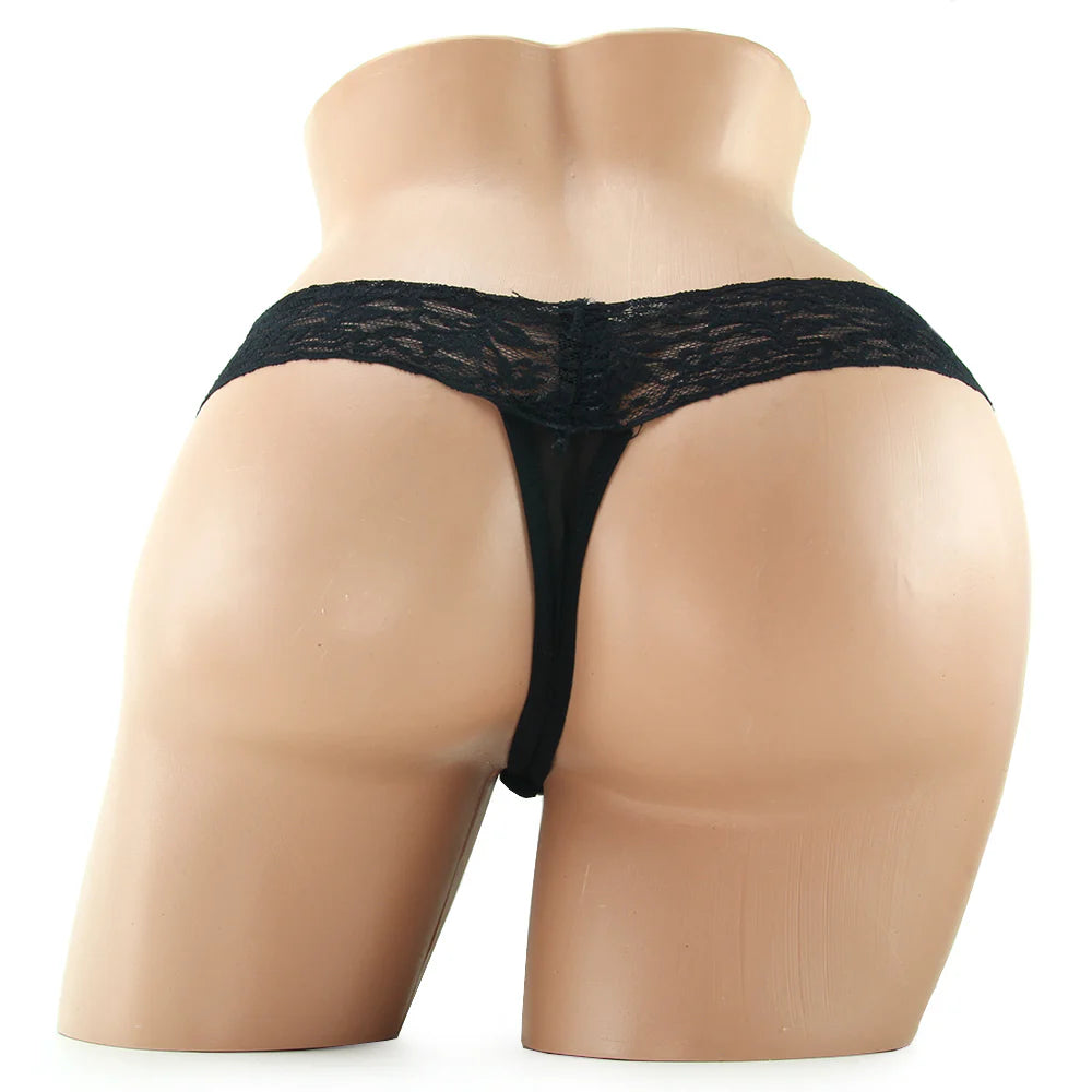 Vibrating Panties with Hidden Vibe Pocket Black /L