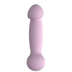 tumblr Customizable 5.12'' Pink Waterproof Rechargeable Silicone Cute Realistic Vibrator – 10 Modes