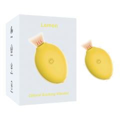 10-Speed Rechargeable Silicone Lemon-Shaped Vibrator with Clitoral Suction Function