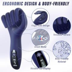 Futuristic Hand-Shaped Male Vibrator – 9-Speed Stroker with Digital Display, Magnetic Charging, Waterproof