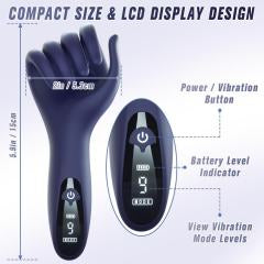 Futuristic Hand-Shaped Male Vibrator – 9-Speed Stroker with Digital Display, Magnetic Charging, Waterproof