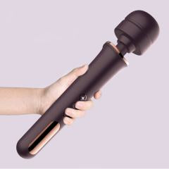 13.00" Dark Purple Rechargeable Silicone Wand Massager – 10 Vibrating Modes Powerful Full-Body Stimulation