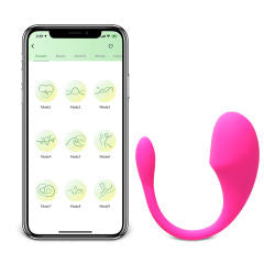 Pink Vibrating Egg with 9-Speed App-Controlled, Medical Grade Silicone, Waterproof, Plug-In Rechargeable